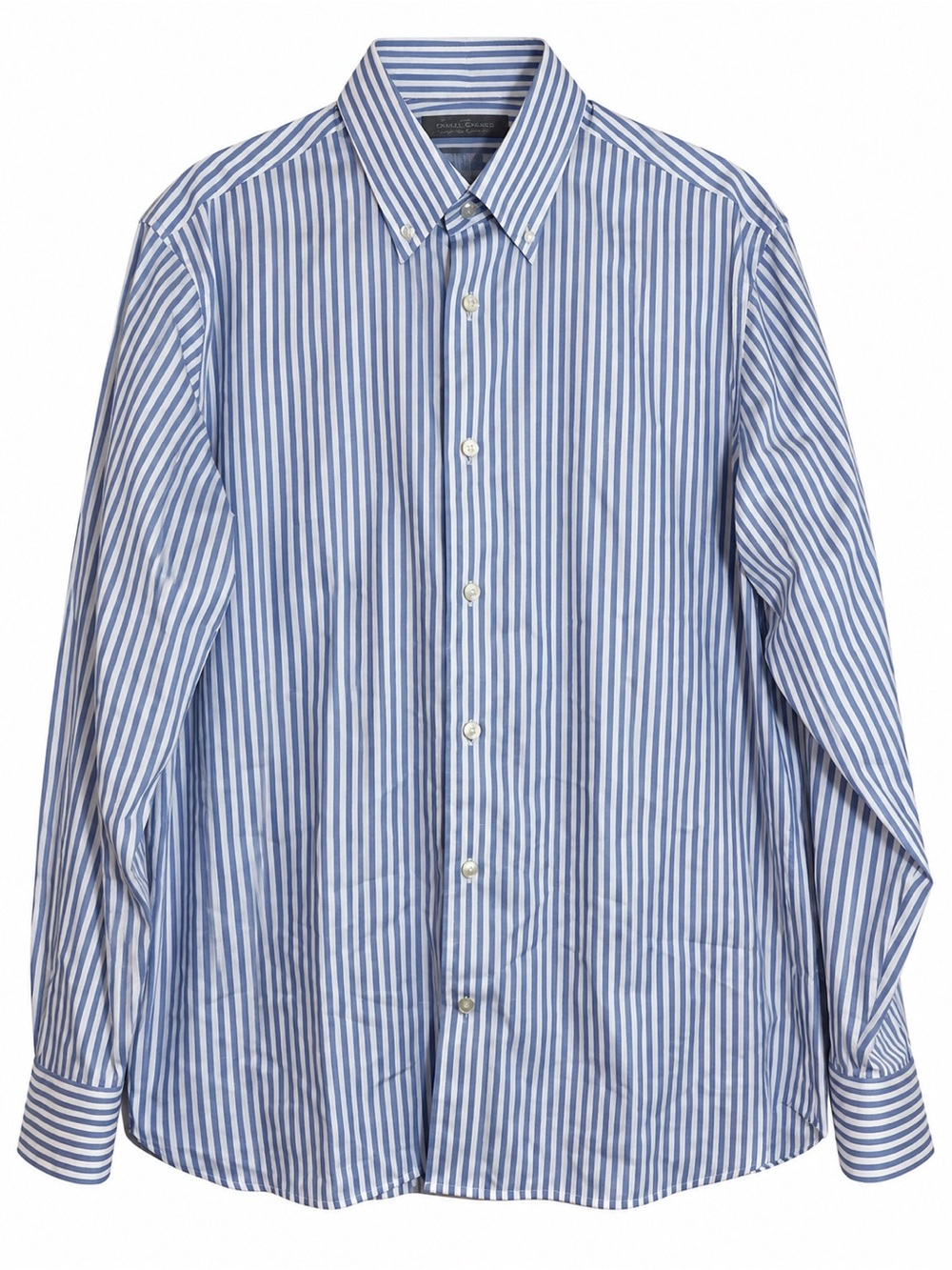 Daniel Cremieux Signature Canclini Blue Stripe Dress Shirt Men’s M Cotton